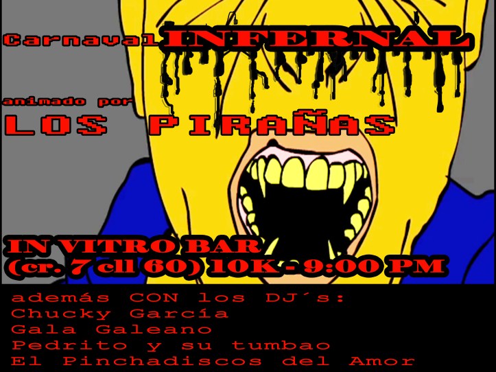 Flyer de Los Pirañas