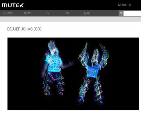 Imagen tomada de la página del Festival Mutek.
